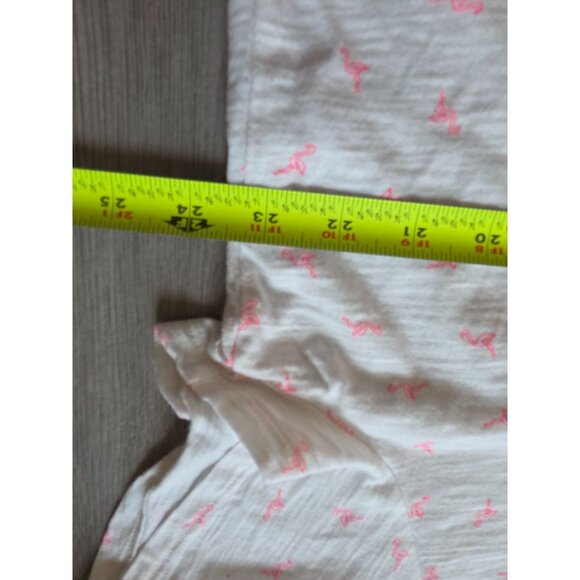 Gap White V-Neck Short Sleeve Flamingo Print T-Shirt XXL Easy Fit Casual Top - Picture 6 of 6